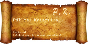 Pócsi Krisztina névjegykártya
