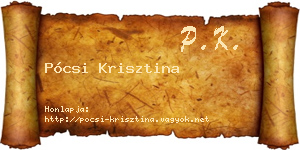 Pócsi Krisztina névjegykártya
